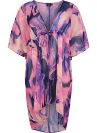 Kimono de plage avec imprimé, Purple Swirl, Packshot