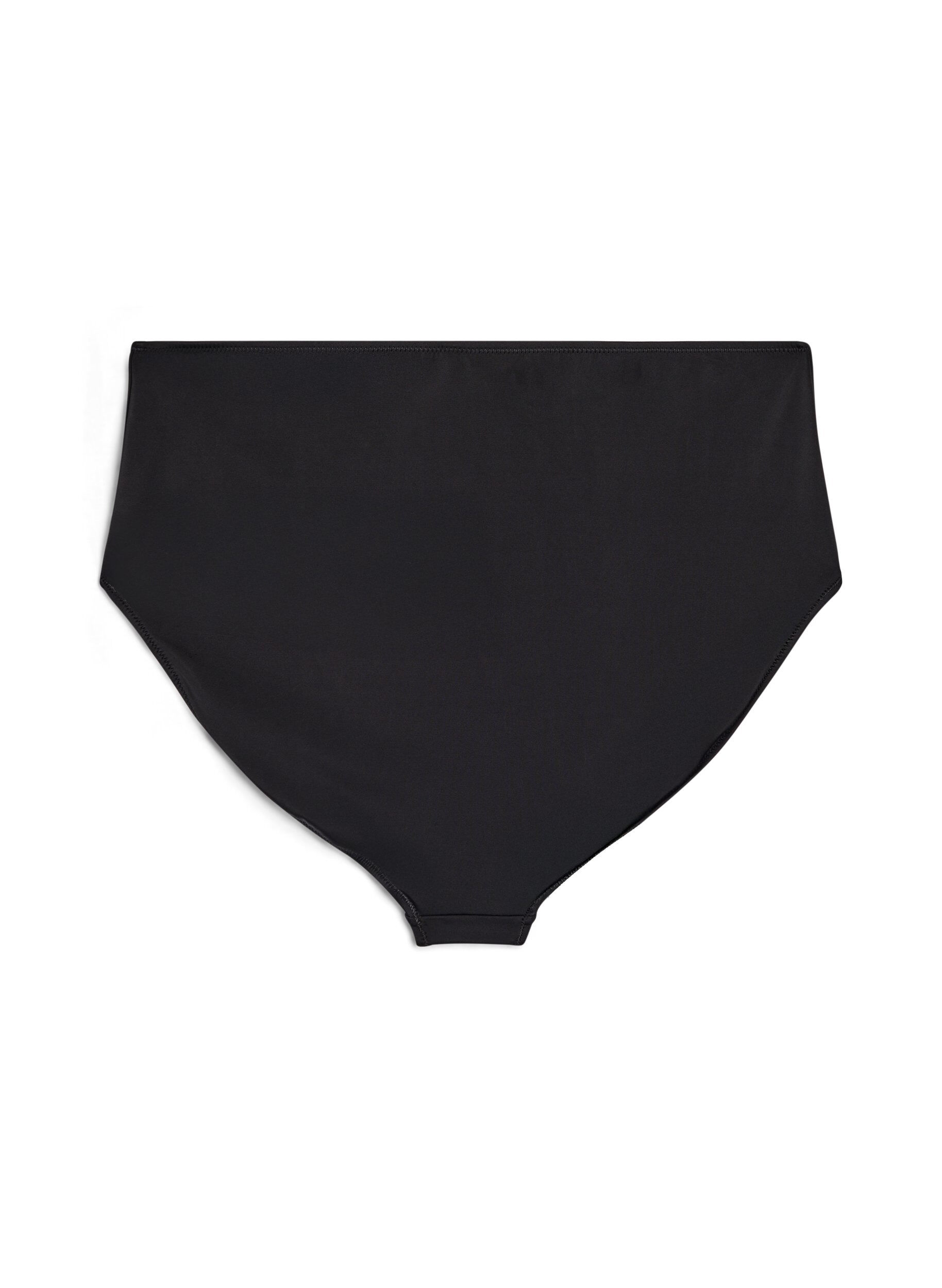 ZizziBas de bikini taille haute uni, Noir, Packshot image number 1