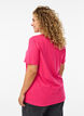 T-shirt met korte mouwen en V-hals, Roze, Model image number 2