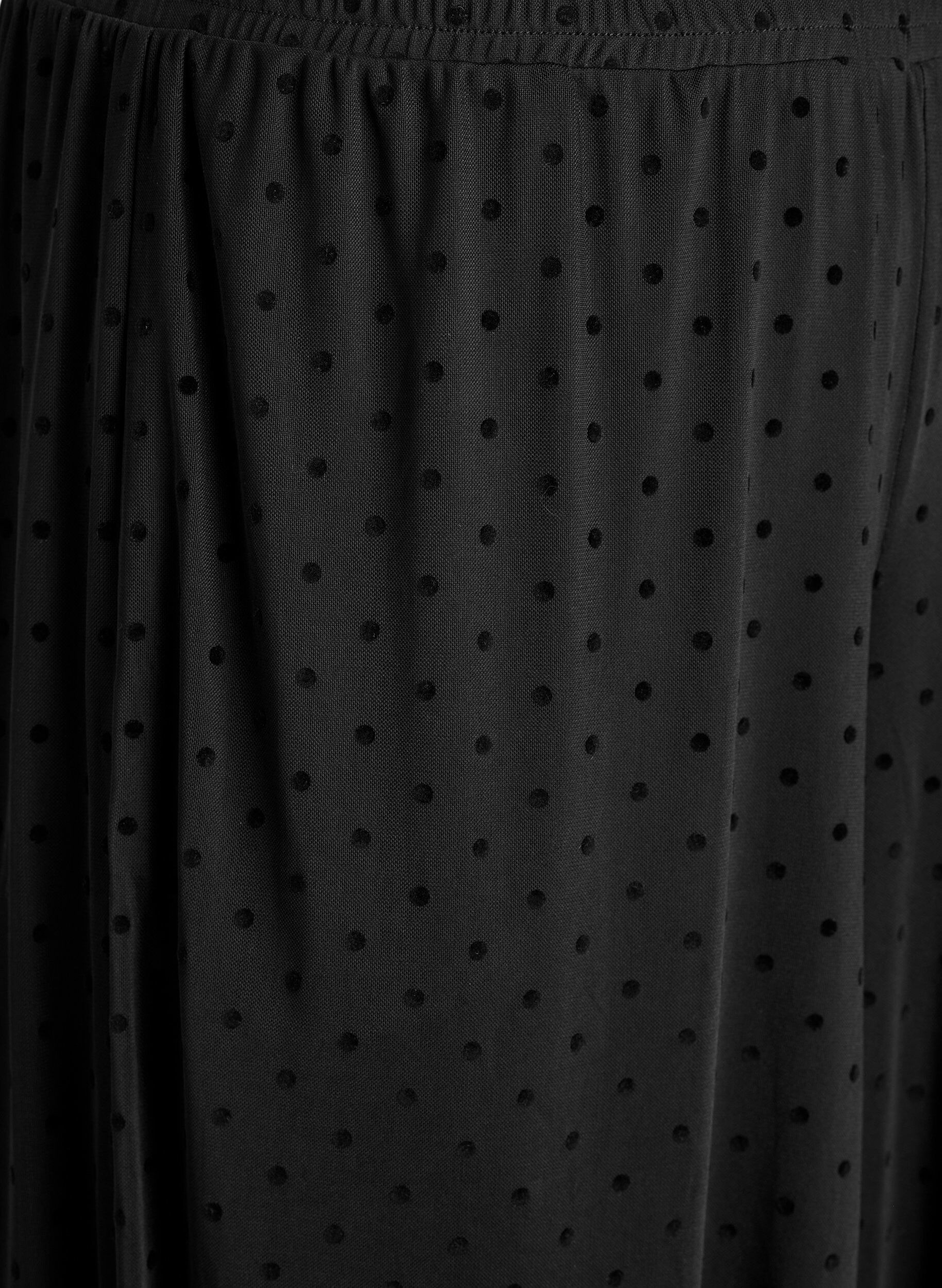 Zizzi Pantalon ballon en maille &agrave; pois, Noir, Packshot image number 2