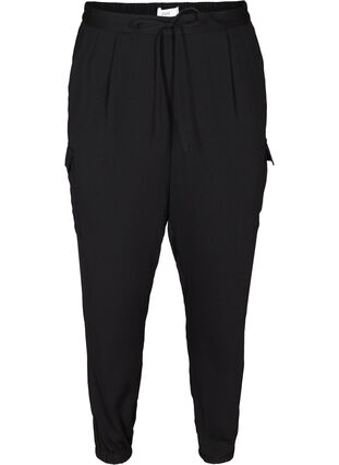 Pantalon ample avec poches latérales, Black, Packshot image number 0