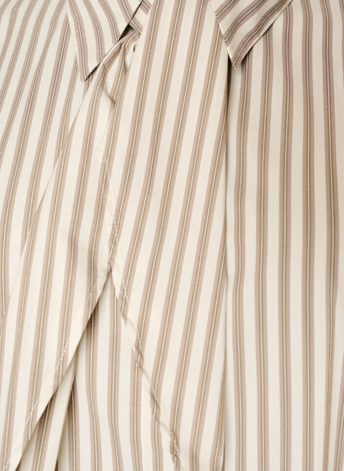 Chemise ray&eacute;e avec lien amovible &agrave; nouer, Beige, Packshot image number 2