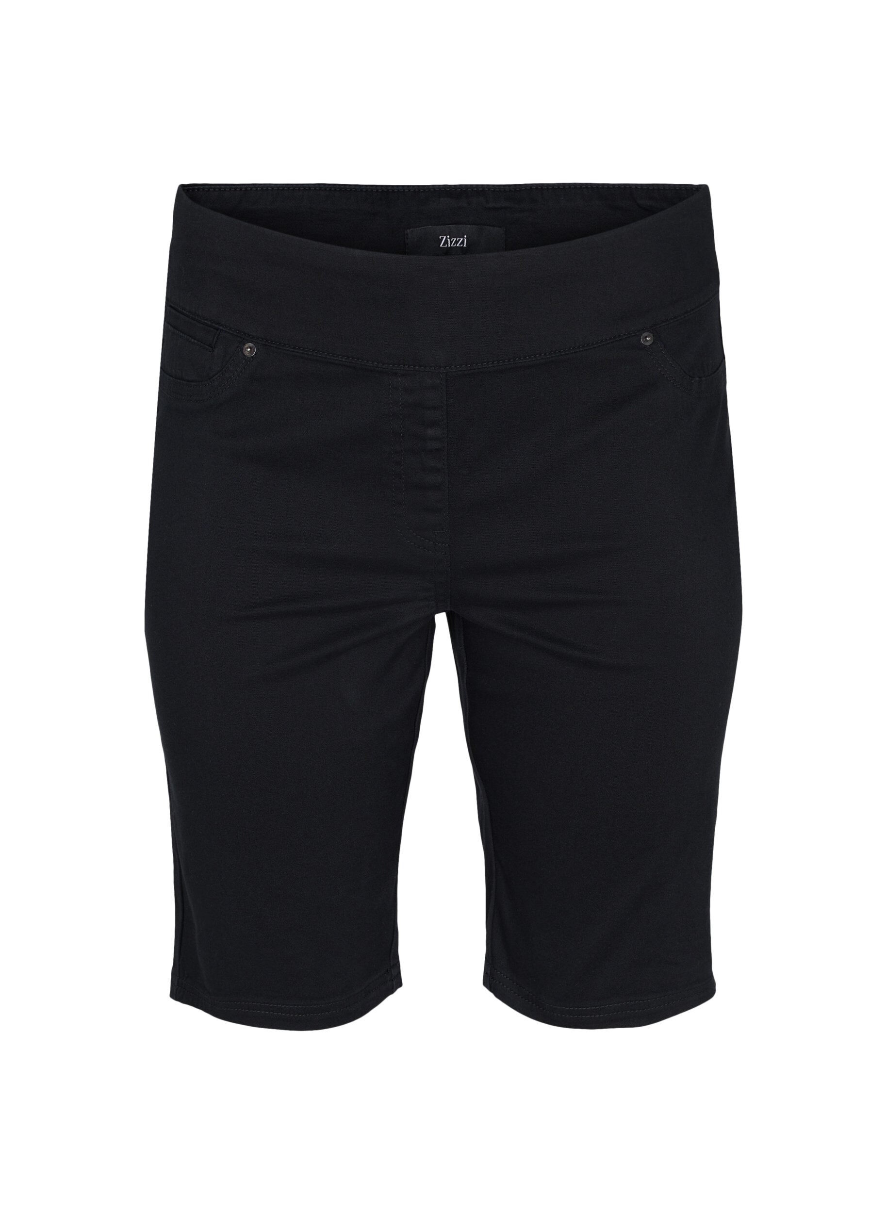 ZizziShorts met strakke pasvorm en achterzakken, Black, Packshot image number 0