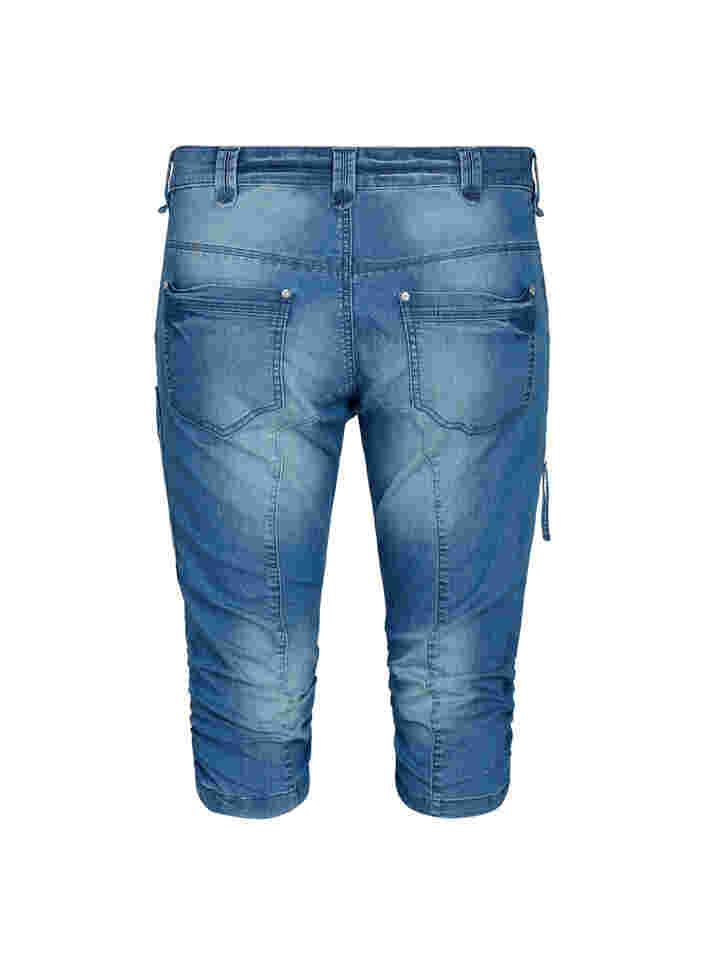 Jean capri coupe slim avec poches, Light blue denim, Packshot image number 1