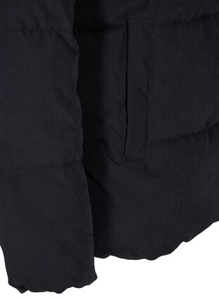 Manteau d'hiver court avec fermeture Éclair et col montant, Black, Packshot image number 3