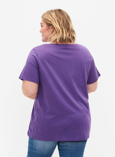 T-shirt à manches courtes avec forme en A, Deep Lavender, Model image number 1