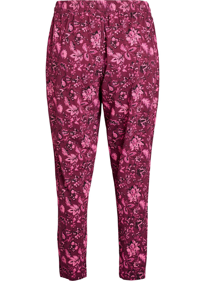 Kleren pyjama broek met print, Donker Bordeaux, Packshot image number 1