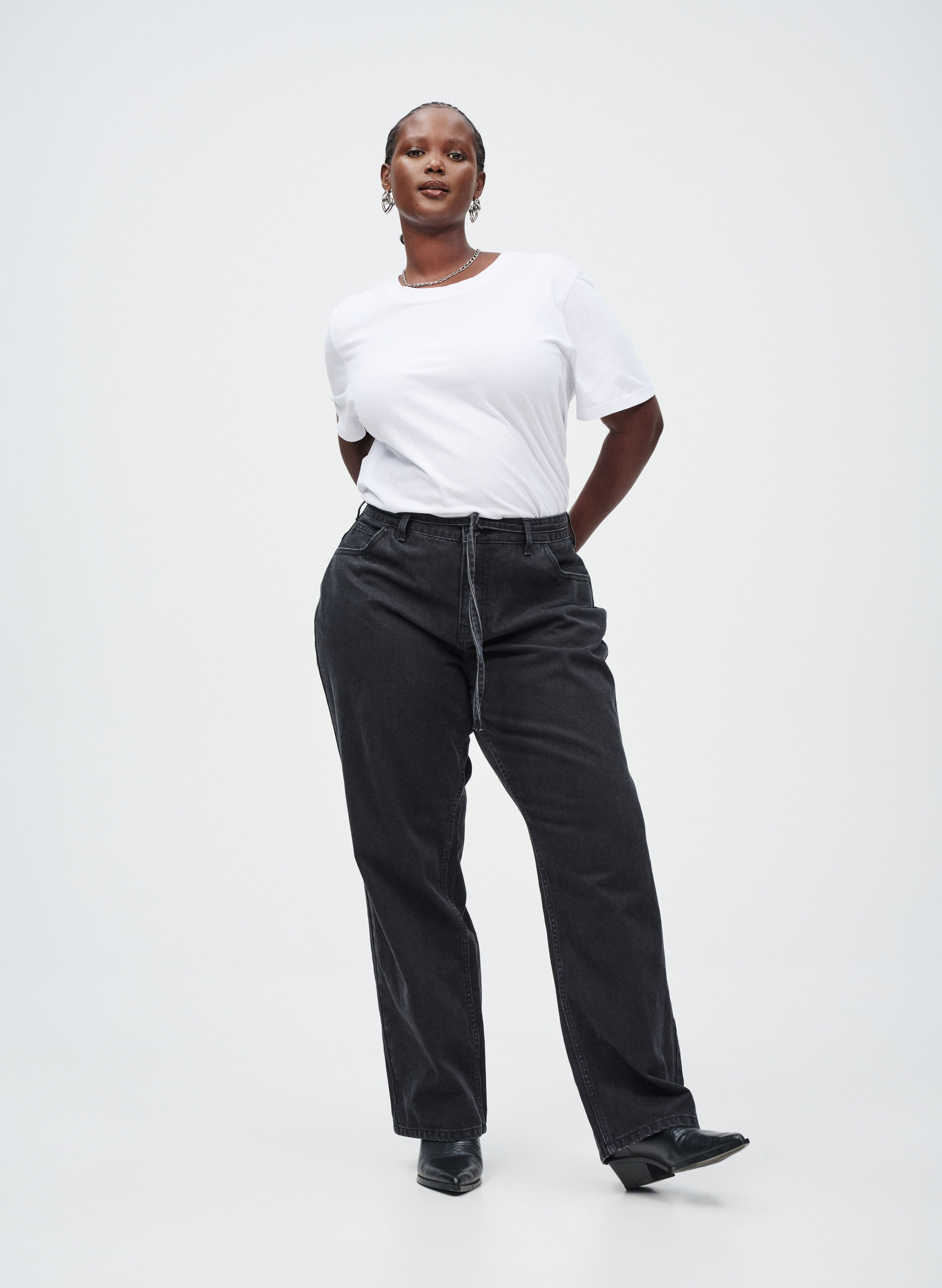 Jeans met veters, , Model