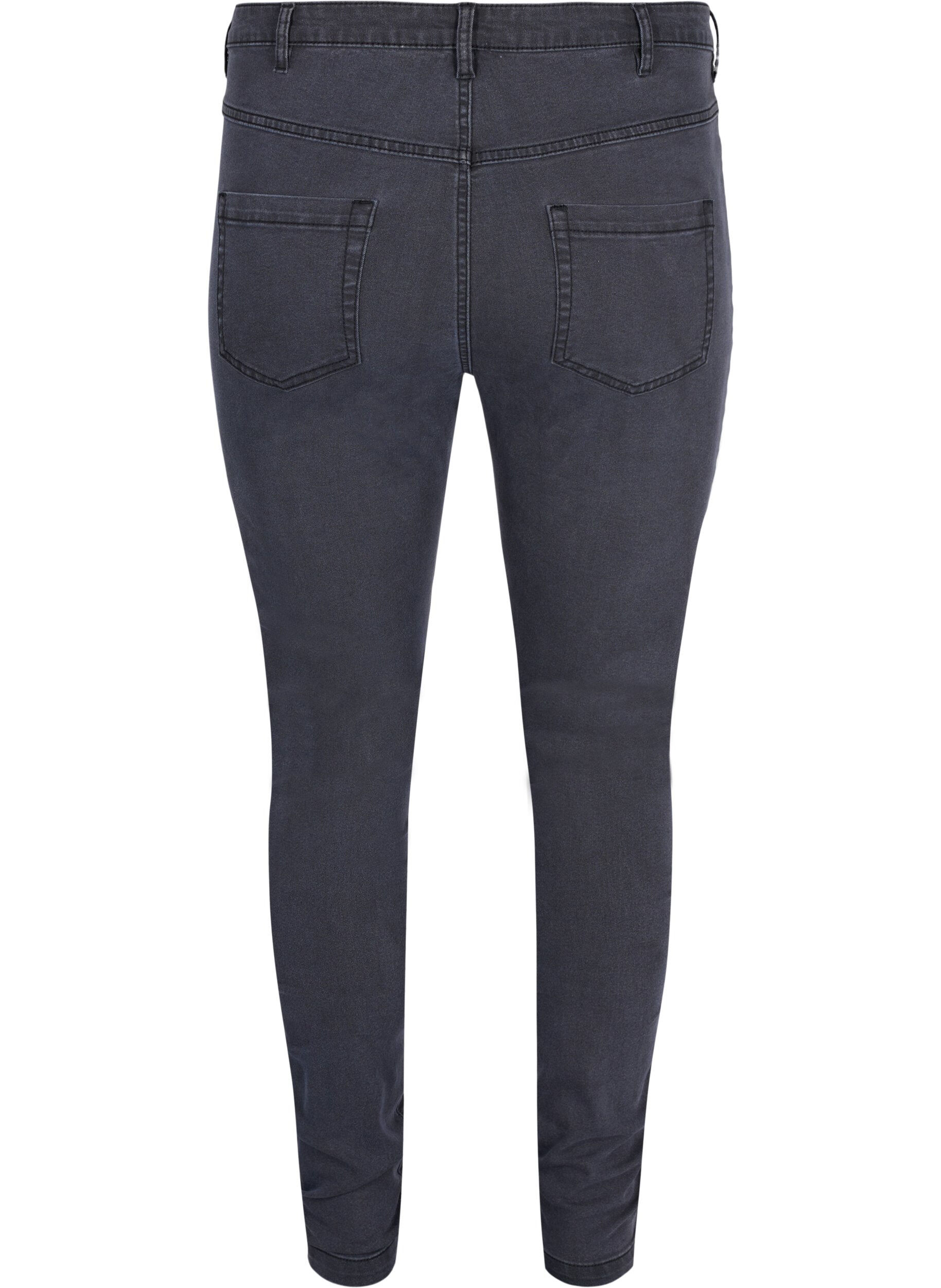 Zizzisuper slim fit Amy jeans met hoge taille, Grijs, Packshot image number 1