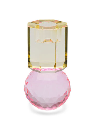 Bougeoir en cristal, Lysegul/Pink, Packshot image number 0