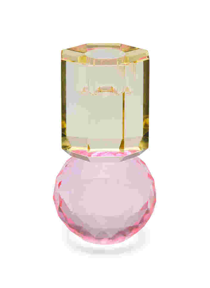 Kristallen kandelaar, Lysegul/Pink, Packshot image number 0