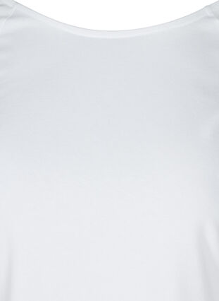 Katoenen t-shirt met 2/4 mouwen, White, Packshot image number 2