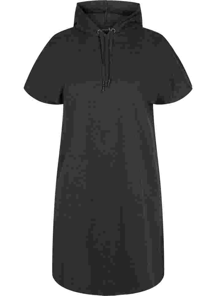 Robe-pull avec capuche et manches courtes, Black DGM ASS, Packshot image number 0