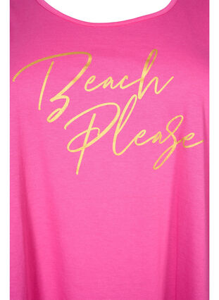 Top en coton avec forme en A, Shocking Pink BEACH, Packshot image number 2