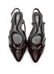 Slingback avec n&oelig;ud et aspect verni, Marron, Packshot image number 2