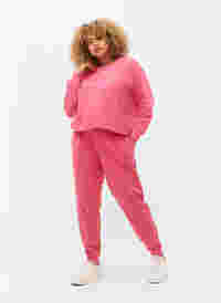 Pantalon de survêtement avec imprimé et poches, Hot Pink AOP, Model