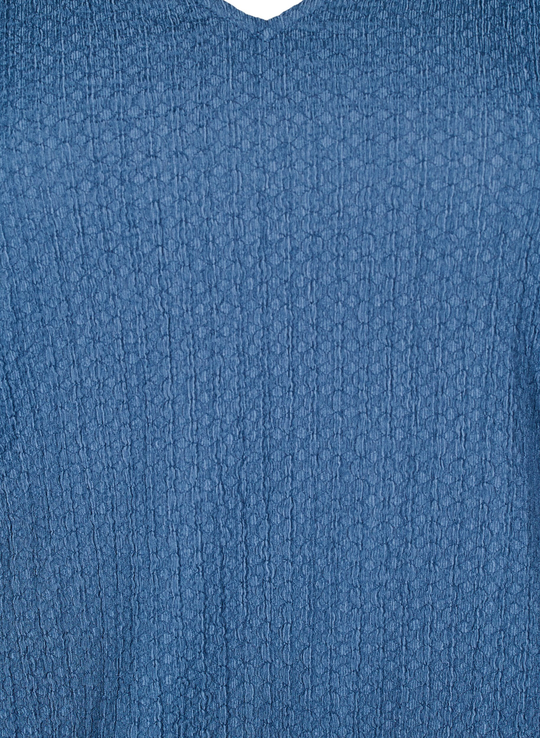 Zizzi Flash - Chemisier avec texture et manches longues, Sargasso Sea, Packshot image number 2