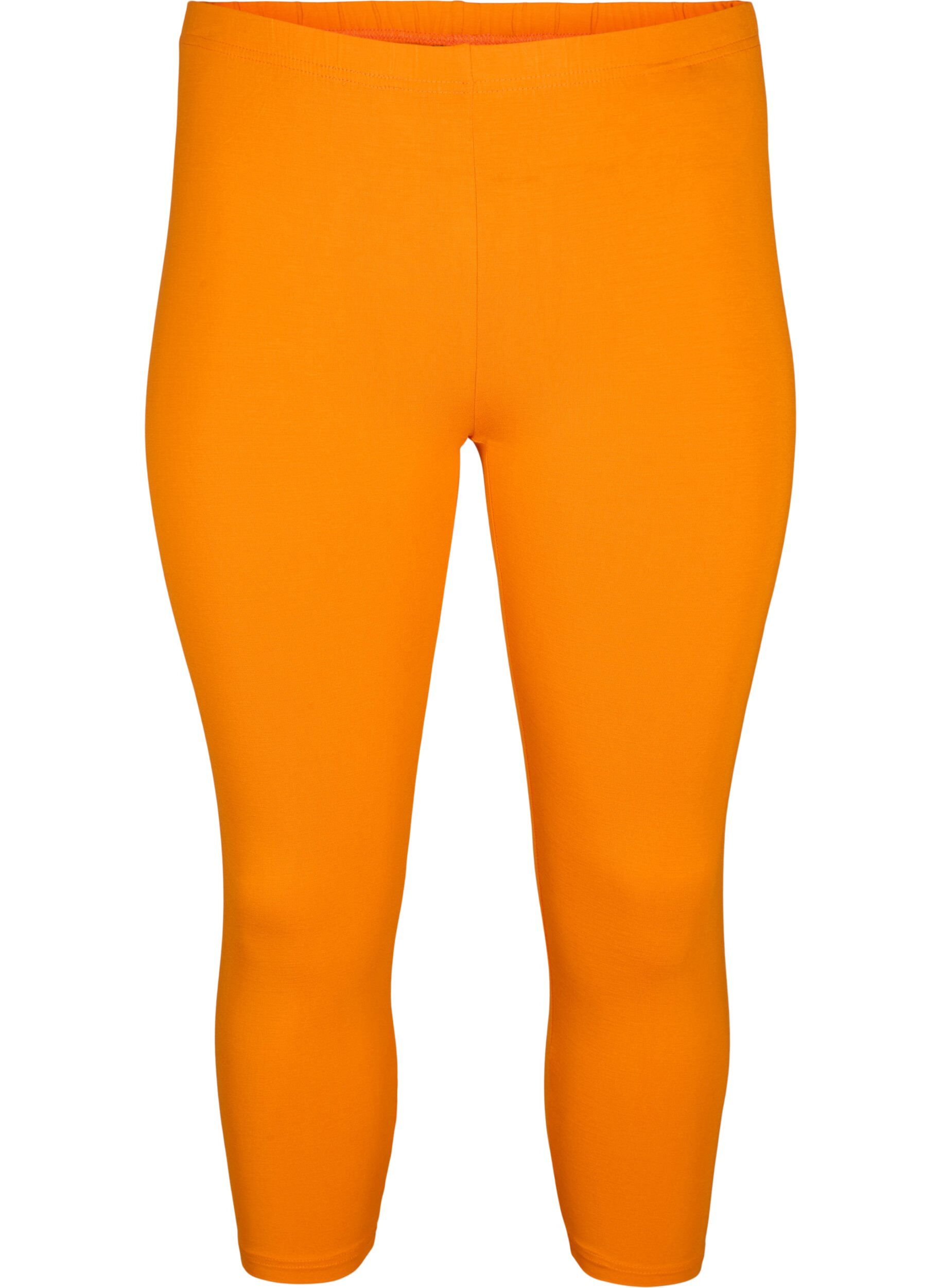 Zizzi Leggings 3/4 basiques en viscose, Orange, Packshot image number 0