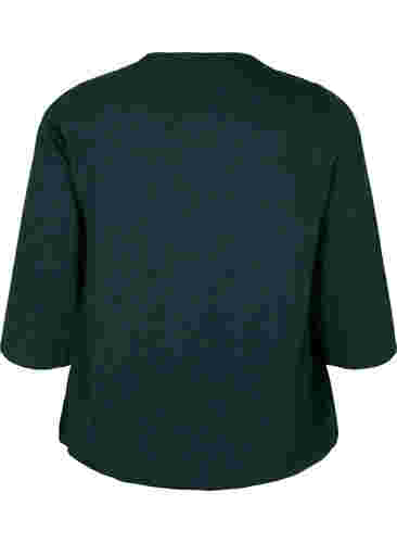Katoenen blouse met 3/4 mouwen, Scarab, Packshot image number 1