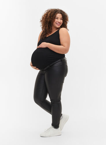 Pantalon de grossesse revêtu, Black, Model image number 0