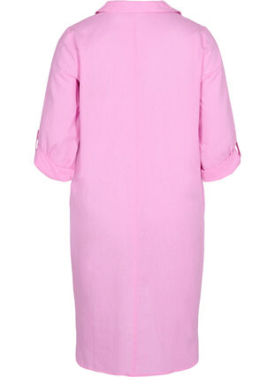 Robe rayée en coton et lin, Begonia Pink, Packshot image number 1