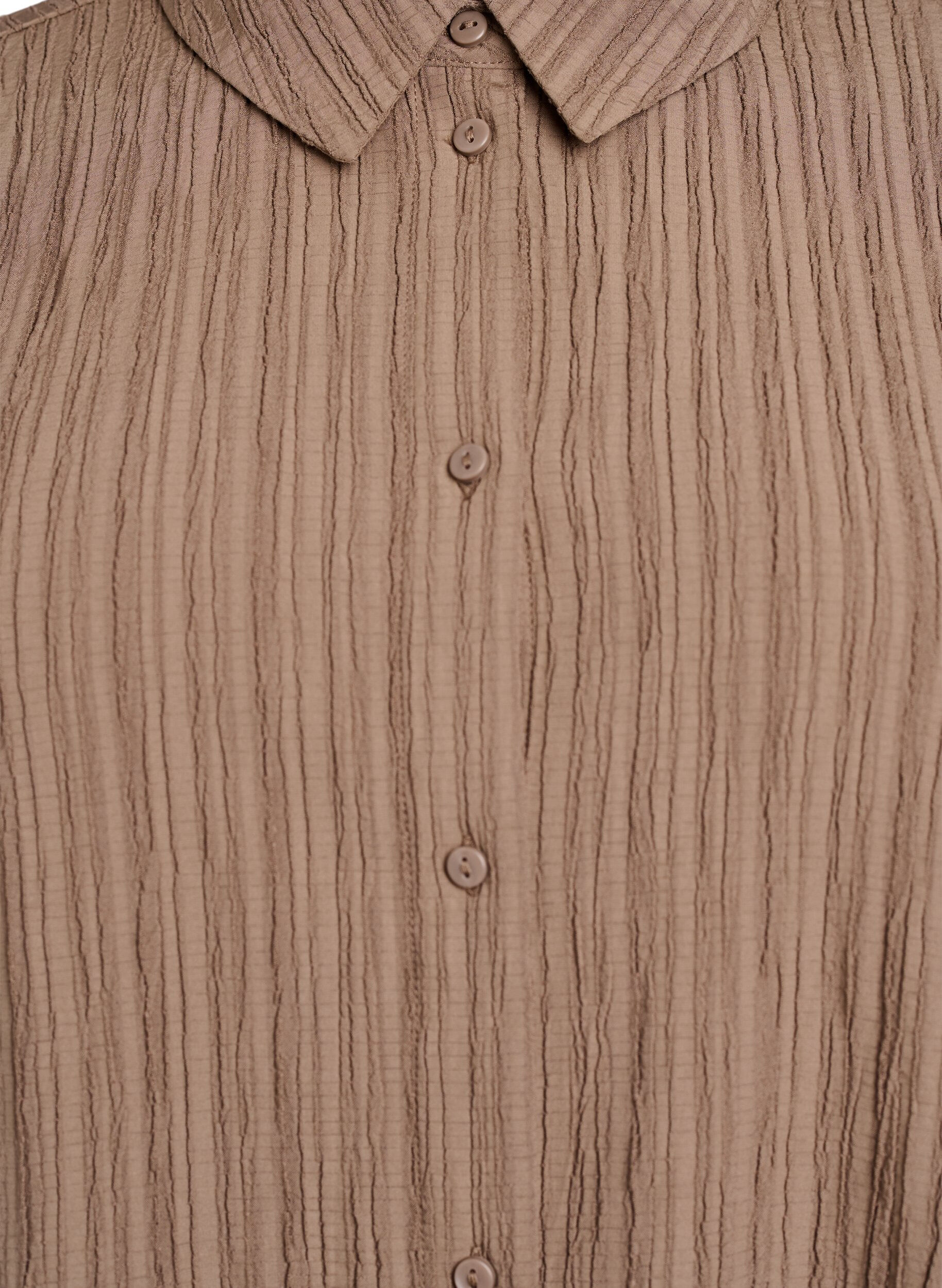 ZizziFLASH - Shirt met textuur, Bruin, Packshot image number 2