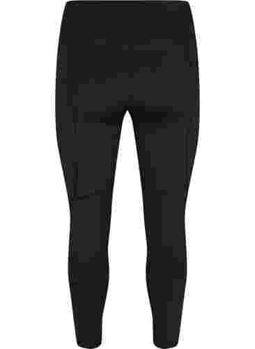 Leggings de gym de couleur unie, Black, Packshot image number 1