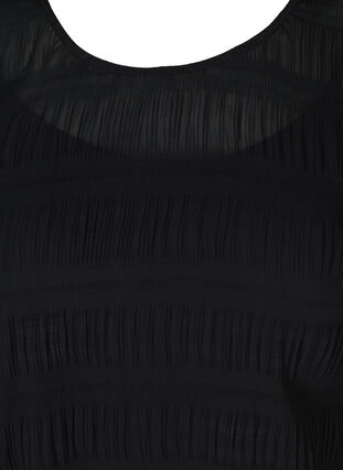 Robe tunique avec texture imprimé, Black, Packshot image number 2