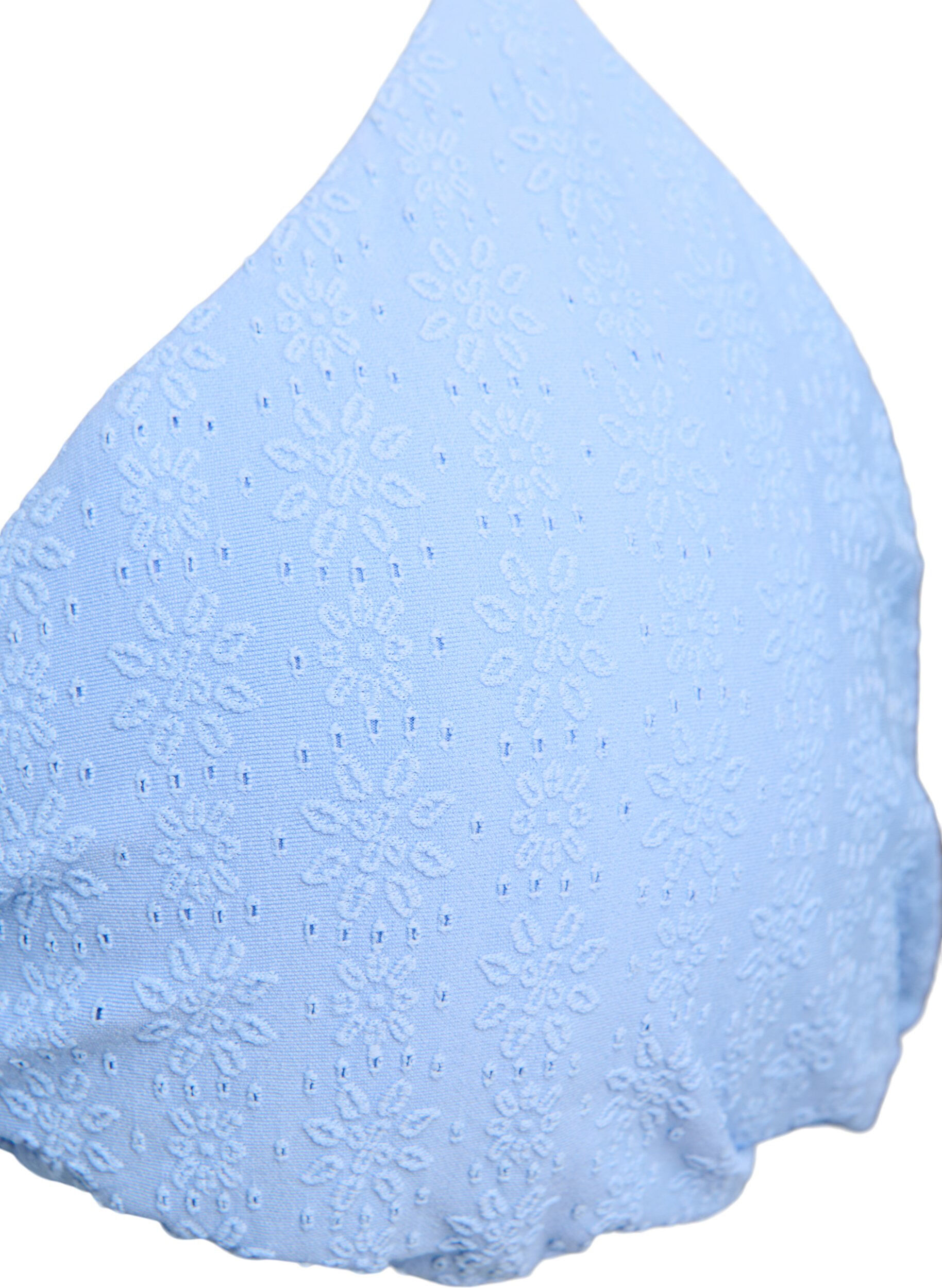 ZizziTriangle bikinitop met een gestructureerd patroon, Blauw, Packshot image number 2