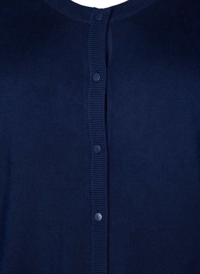 Gebreid vest van viscose met knopen, Navy Blazer, Packshot image number 2