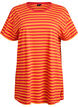 T-shirt de nuit &agrave; longues rayures, Rouge, Packshot image number 0