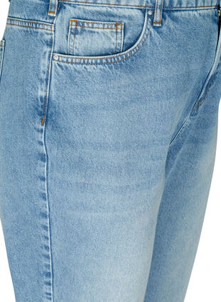 Cropped mom fit Mille jeans met losse pasvorm, Light blue denim, Packshot image number 2