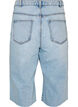 Gecropte jeans met een versleten look en rafelige randen, Blauw, Packshot image number 1