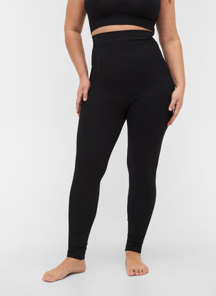 Shapewear legging met hoge taille, Black, Model image number 3