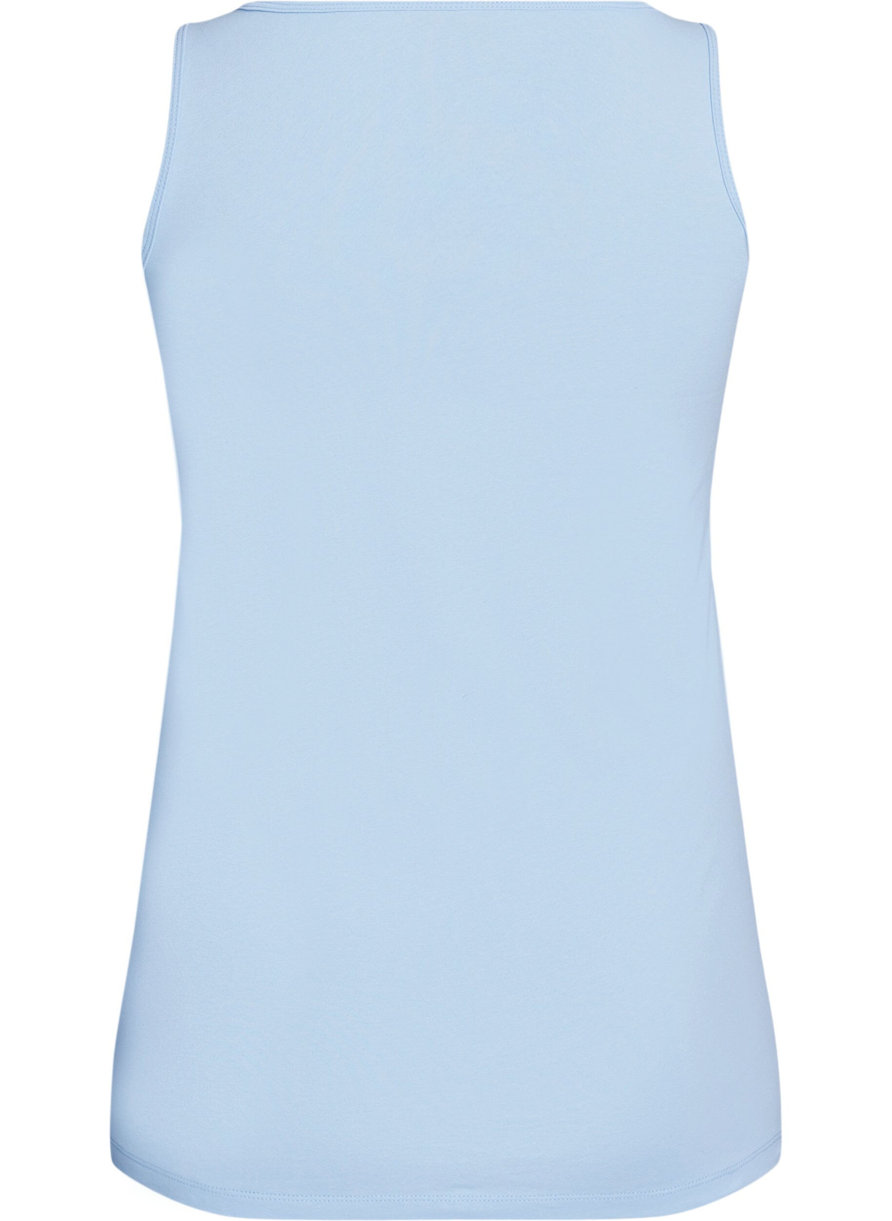 ZizziHaut basic uni en coton, Bleu Clair, Packshot image number 1