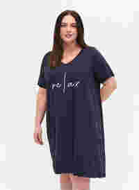 Chemise de nuit en coton à manches courtes, Night Sky RELAX, Model