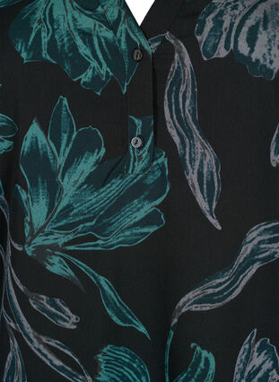 FLASH - Blouse met lange mouwen en print, Black Scarab Flower, Packshot image number 2