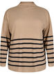 Blouse met een hoge hals en lange mouwen, Beige, Packshot image number 0
