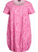 Robe en coton &agrave; manches courtes avec imprim&eacute;, Rose, Packshot image number 0
