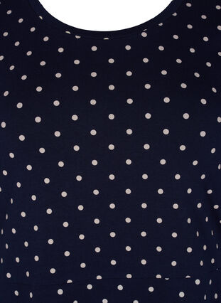 Robe en coton solide à manches courtes, Night Sky Dot, Packshot image number 2
