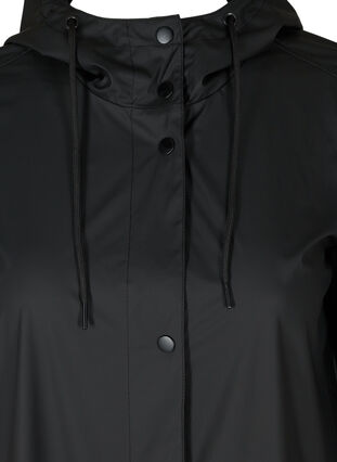 Manteau de pluie avec capuche et poches, Black, Packshot image number 2
