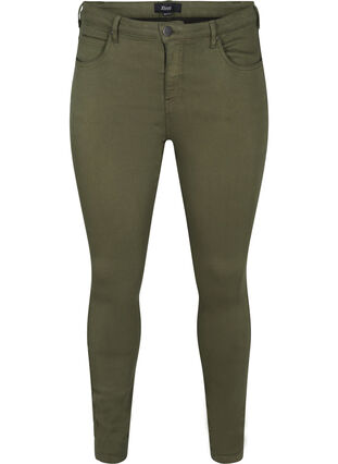 Super slim Amy jeans met hoge taille, Forest Ngt, Packshot image number 0