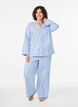 Seersucker-pyjamahemd met lange mouwen, Blauw, Model image number 1