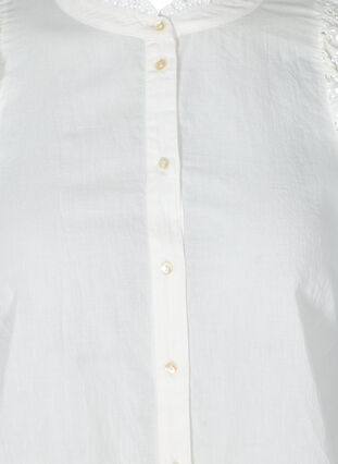 Chemise en coton avec broderie anglaise, Bright White, Packshot image number 2