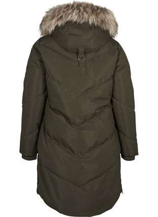 Manteau d'hiver avec capuche et bordure en fausse fourrure, Forest Night as s., Packshot image number 1