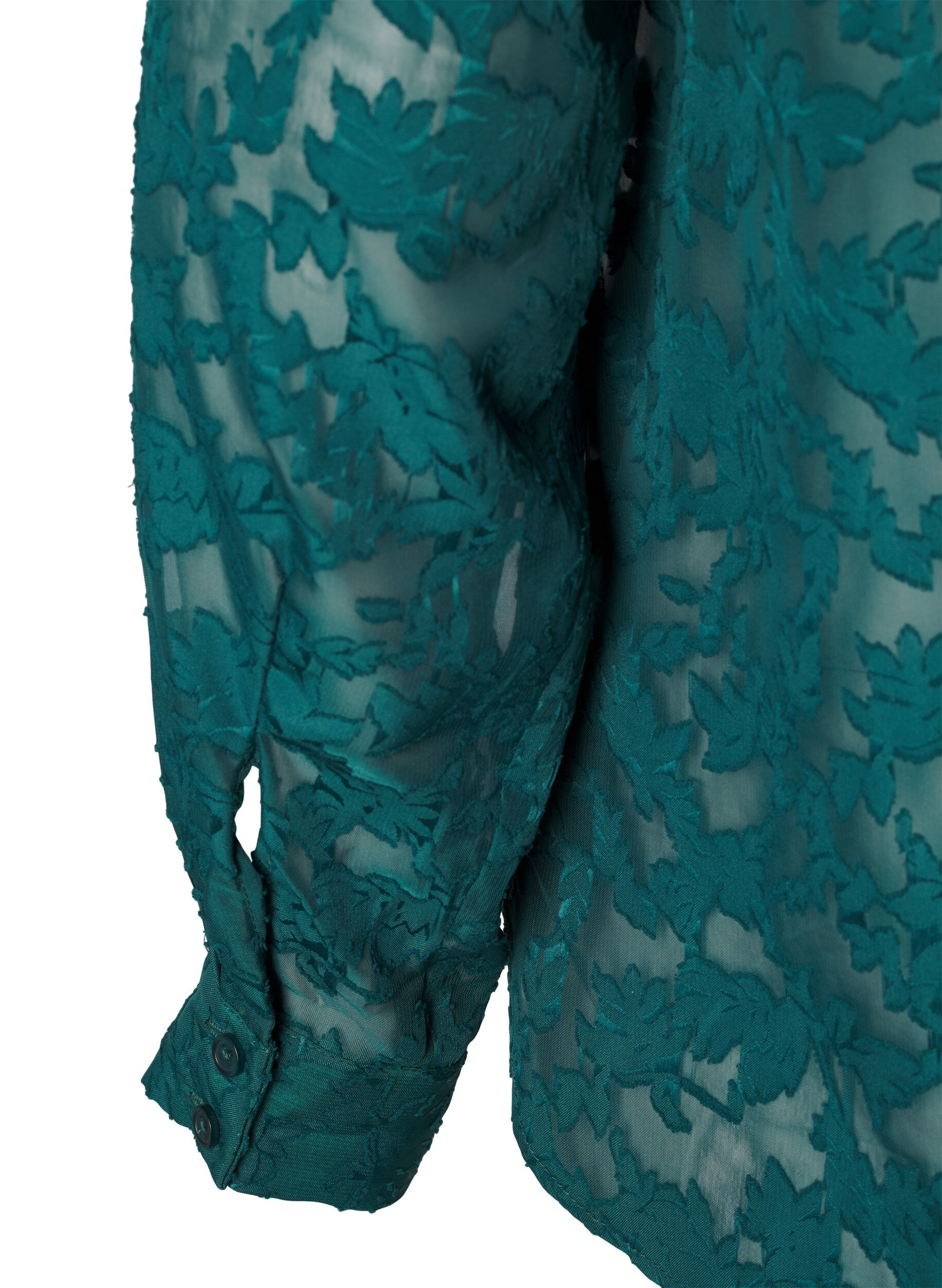 ZizziJacquard overhemd met knopen, Rain Forest, Packshot image number 4
