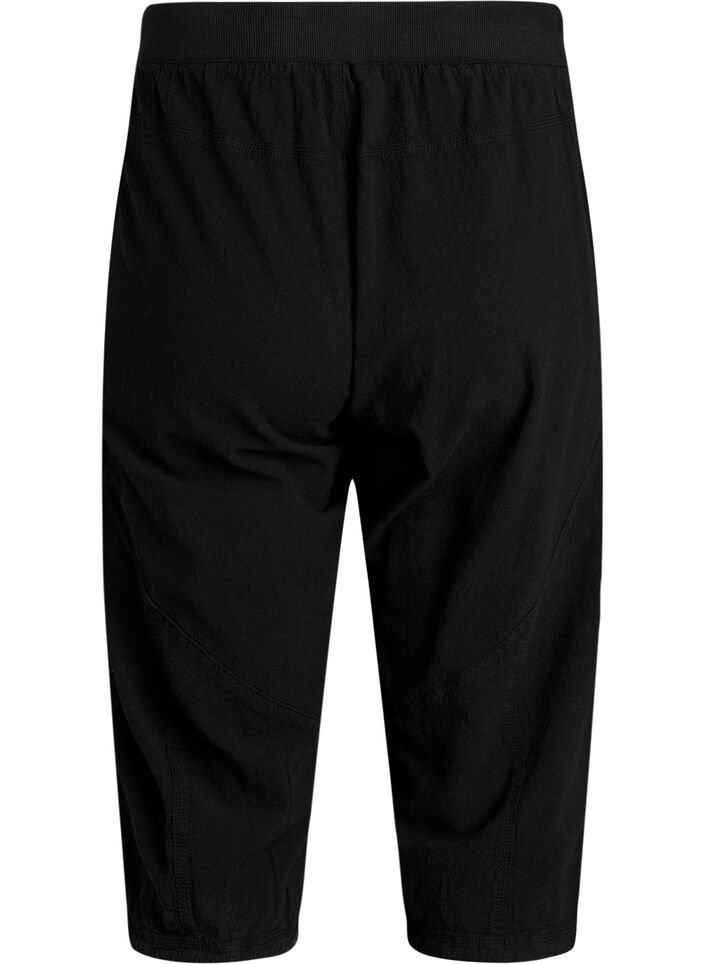 Pantacourt en coton, Noir, Packshot image number 1