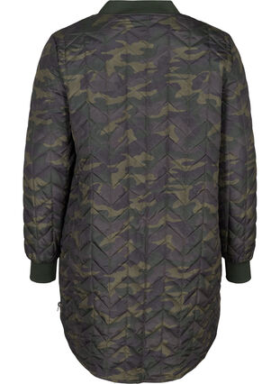Gewatteerde jas met print en knoopsluiting, Camou as sample, Packshot image number 1