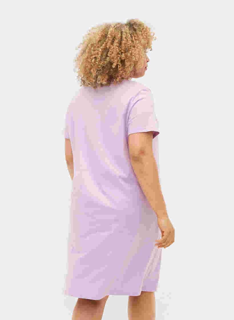 Chemise de nuit en coton à manches courtes, Lilac Breeze w. Life, Model image number 1