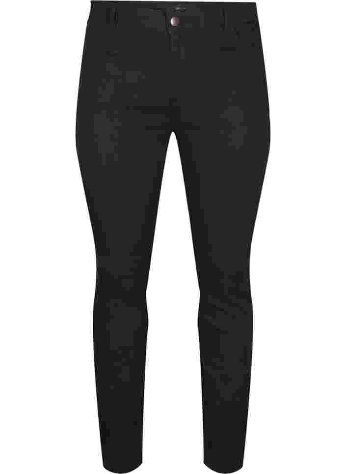 Extra slim fit Nille jeans met hoge taille, Black, Packshot image number 0